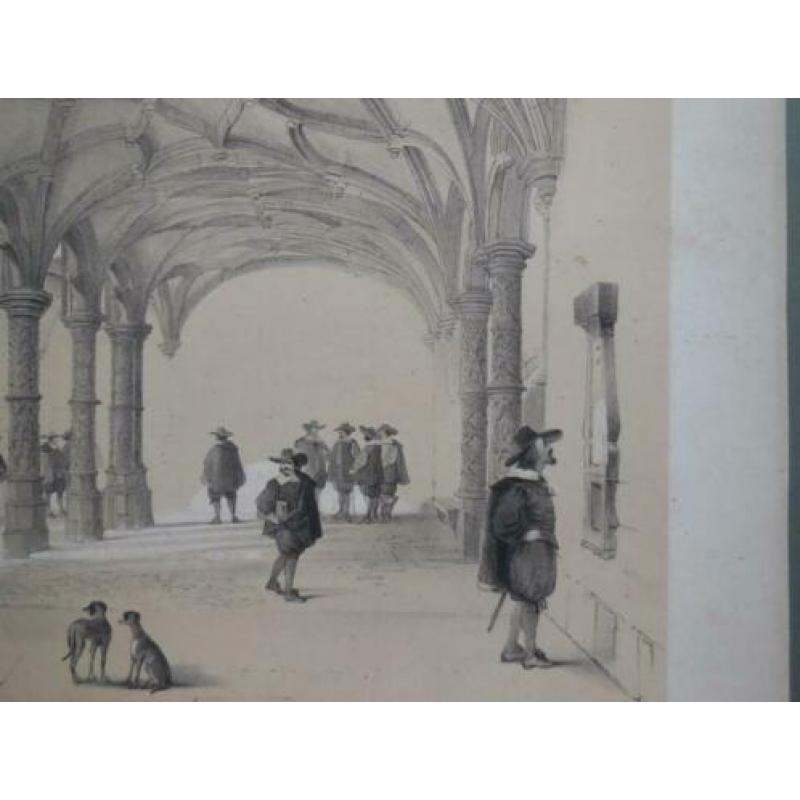 Beurs van Antwerpen / steendruk / lithografie / litho