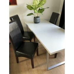 Eettafel 200x90 cm 4 stoelen
