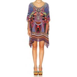 NIEUW Camilla zijden kaftan dress / short dress 0/S