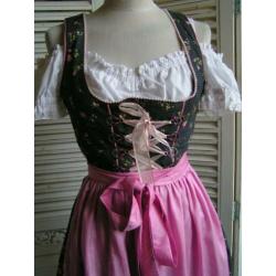 tiroler dirndl jurk schort blouse maat 34 nr LL 773