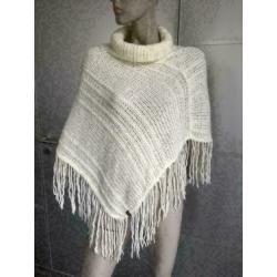 786 Nielsson beige poncho vest vestje trui Maat S/M=36/38/40