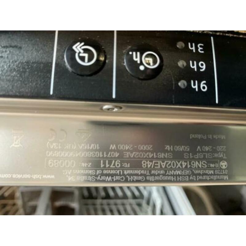 Inbouw Siemens vaatwasser. Werkt prima