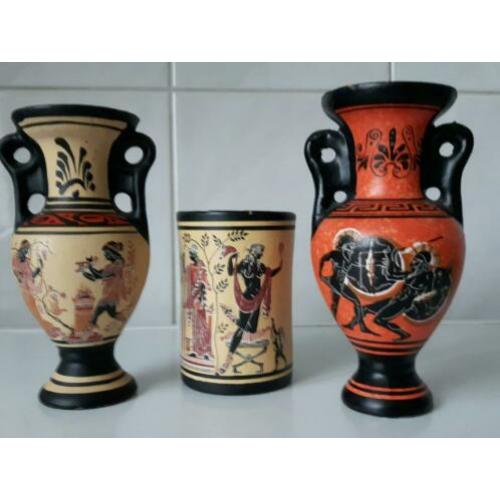 3 Griekse vaasjes Handwerk