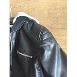 Leren jas H&M mt 164 2x gedragen