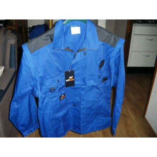 NIEUW,cobalt blauwe heren (werk) jack maat L
