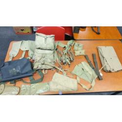 US WWII Field Gear lot, 1942 - 1945, Haversack, Garand
