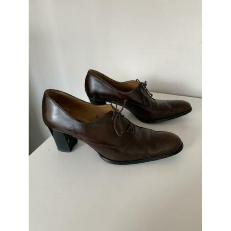 Fred de la Bretoniere veterschoenen maat 37 bruin hakjes