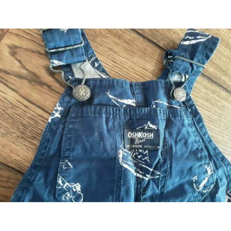 Oshkosh tuinbroek maat 24 maanden 80 86 blauw met bootjes