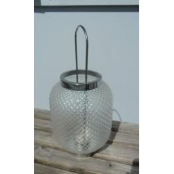 Chinese lampion /windlicht, bewerkt glas, voor tuin /terras