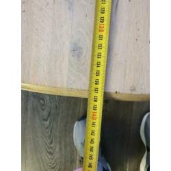 Massief (erg zware) eikenhouten salontafel White wash.