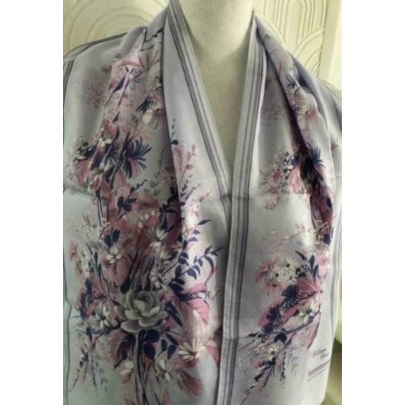 Polyester sjaal - 27x134 cm - st hilaira - paars