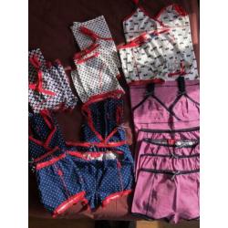 Merk Claessens ondergoed/nachtkleding maat 128-134(8) p/set