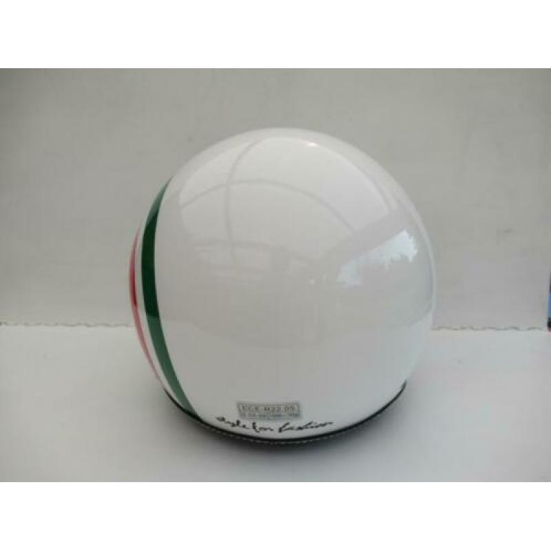Nieuwe Jethelm Maat S. Italiaanse vlag Scooter Motor Helm