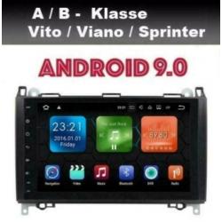 Mercedes B-Klasse Vito navigatie android 9.0 wifi dab+ 9inch