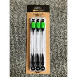 3 x Fox Black Label Dinky Quiver Set Fluo Green Stiff