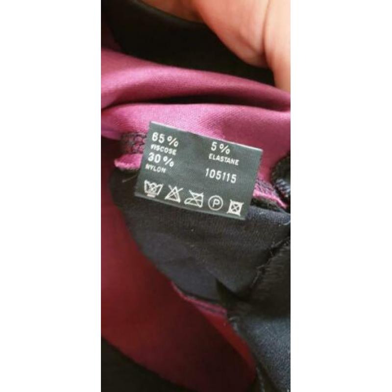 NIEUW zwarte ANNA rok mt M 38/40 a-symetrisch rits, zwart