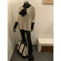 Saint Tropez zomer nonchalante trui ecru maat S/M