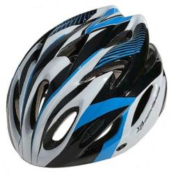 Fietshelm wielrenhelm mtb racefiets fiets helm blauw wit