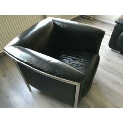 Zwart leren stoel
