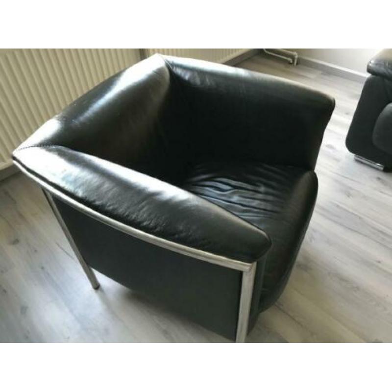 Zwart leren stoel