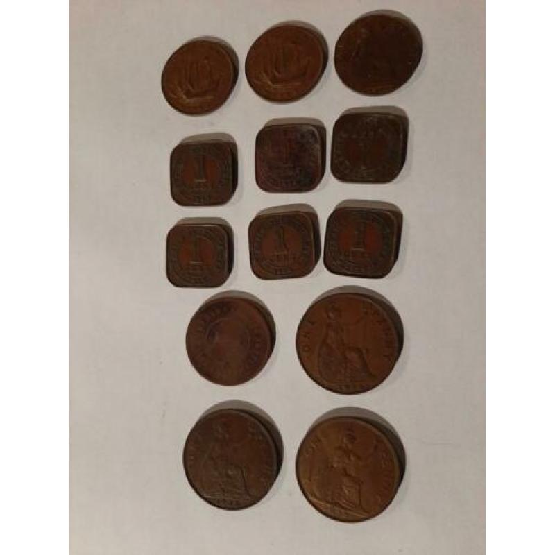 United Kingdom , 13 oud-Engelse munten.