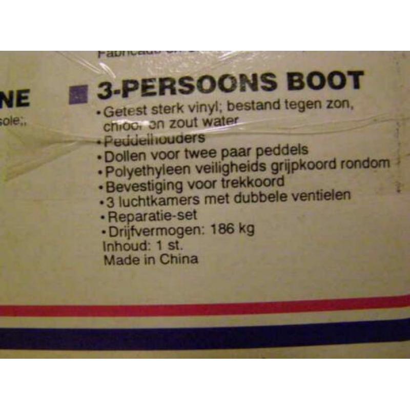 Driepersoons opblaas boot (A18 2731) H