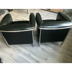 Zwart leren stoel