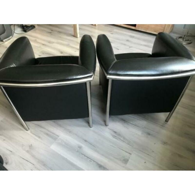 Zwart leren stoel