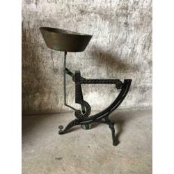Vintage post weegschaaltje met emaille plaat