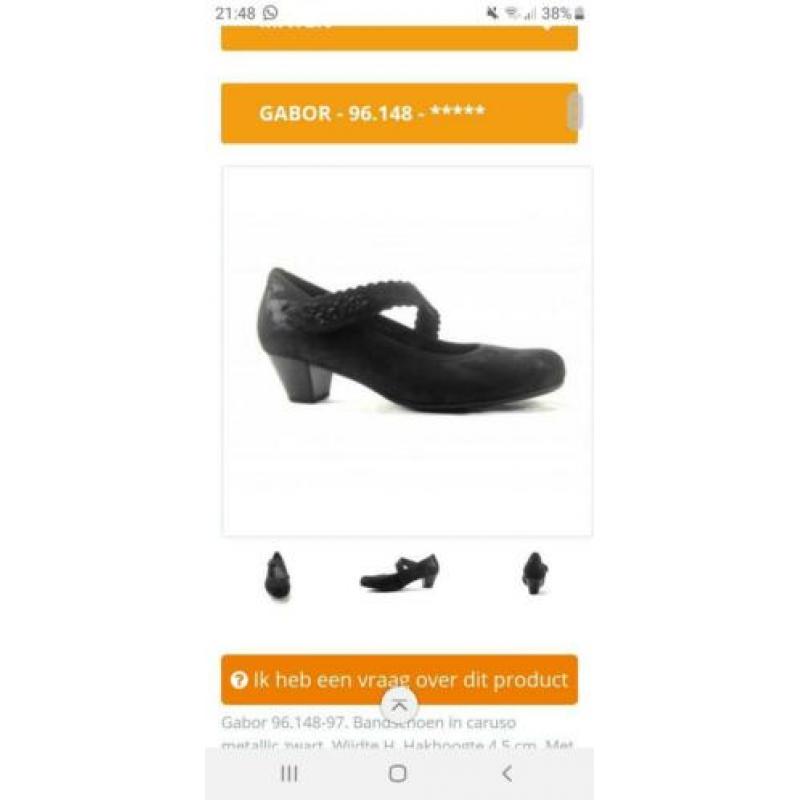Gabor schoenen zwart maat 4