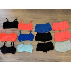 110/116 ondergoed set meisje 6x boxer 6x topje