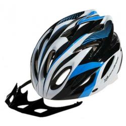 Fietshelm wielrenhelm mtb racefiets fiets helm blauw wit