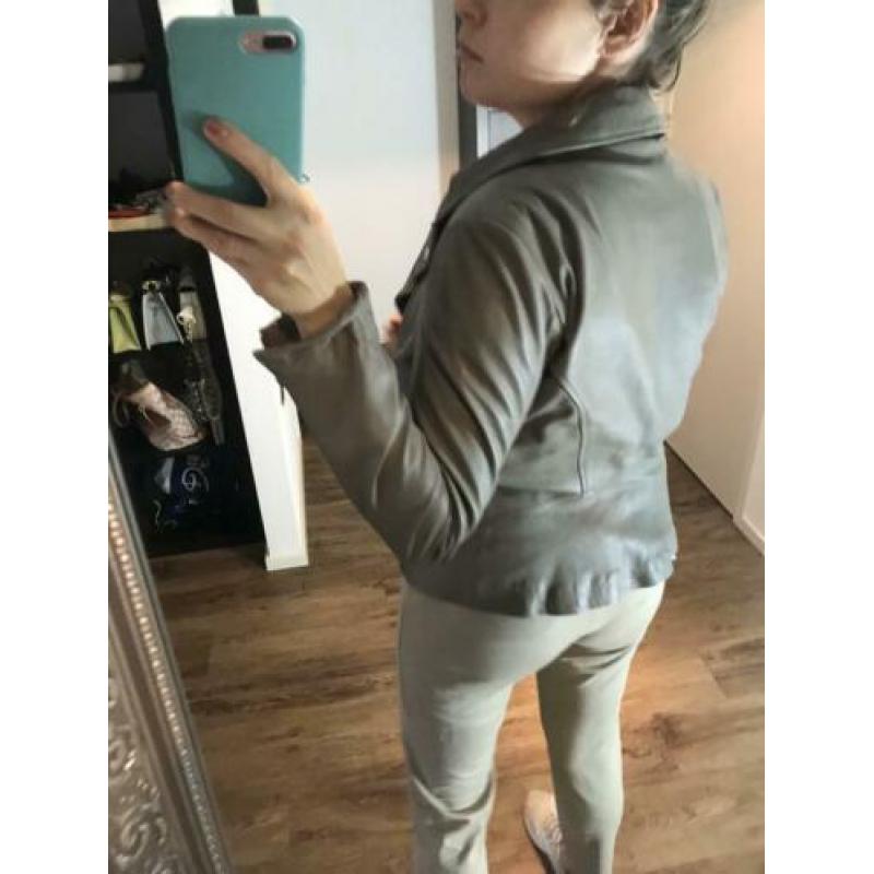 Zara leer biker jas
