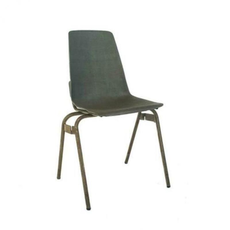 199 Leger stapelstoelen Soesterberg vintage stoel retro 795