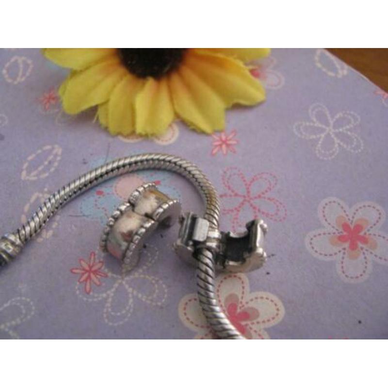 2 x Pandora stopper / clip P188 = glad + randje in 1 koop