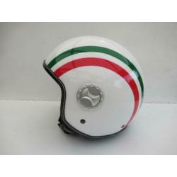 Nieuwe Jethelm Maat S. Italiaanse vlag Scooter Motor Helm