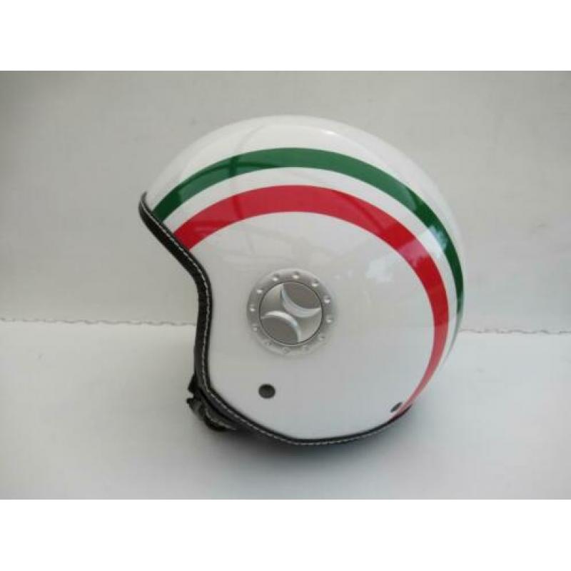 Nieuwe Jethelm Maat S. Italiaanse vlag Scooter Motor Helm