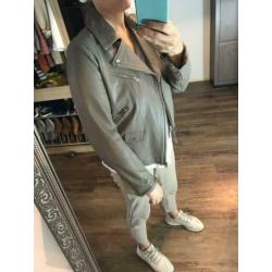 Zara leer biker jas