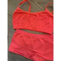 110/116 ondergoed set meisje 6x boxer 6x topje
