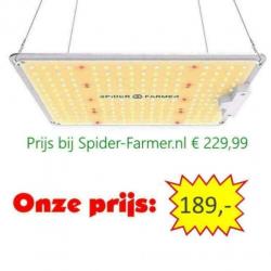 Compacte kweekset met Spider Farmer SF-1000 LED kweeklamp!