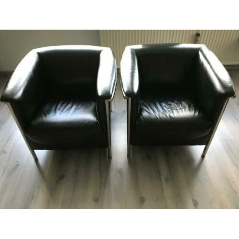 Zwart leren stoel