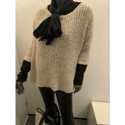 Saint Tropez zomer nonchalante trui ecru maat S/M