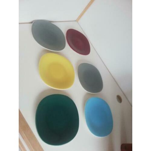 Boch pastel, jaren 50 schotels