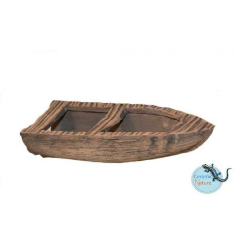 Keramische Boot decoratie voor aquarium of terrarium!