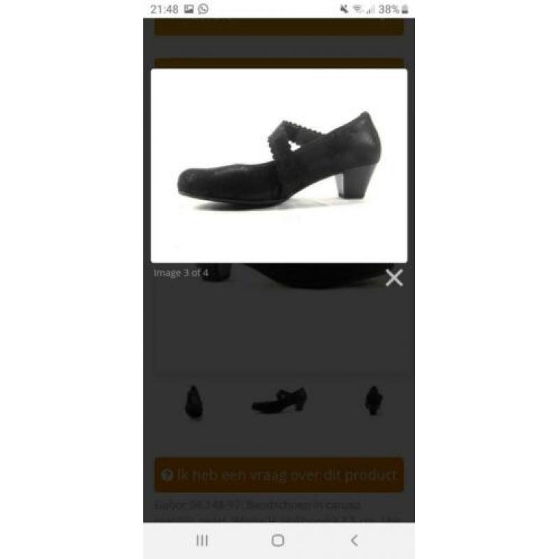 Gabor schoenen zwart maat 4