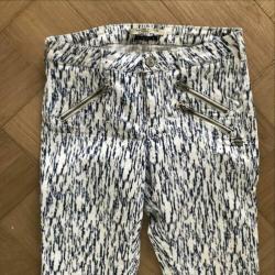 Maison Scotch - broek / jeans blauw wit strech maat 27/34