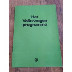 Volkswagen programma folder uit 1978