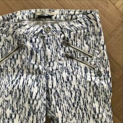 Maison Scotch - broek / jeans blauw wit strech maat 27/34