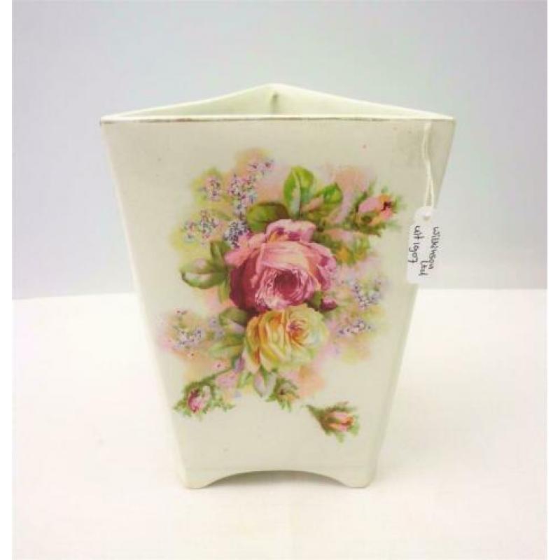 Opruiming Antieke vaas met rozen uit 1907 WILKINSON / A1439