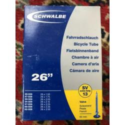 3x Nieuw 26’’ Fiets binnenband / tube 60mm frans ventiel